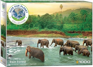Legpuzzel Rainforest - Regenwoud - Olifanten | Eurographics