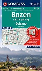 Wandelkaart 154 Bozen und Umgebung - Bolzano e Dintorni | Kompass