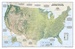 Wandkaart 20040 United States Physical USA fysisch | 92 x 61 cm | National Geographic