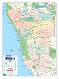 Wandkaart Namibia – Namibië, 68 x 92 cm | MapStudio