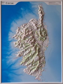 Reliëfkaart 60201 Corsica met voelbaar 3D reliëf | 113 x 80 cm | IGN - Institut Géographique National