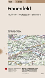 Wandelkaart - Topografische kaart 1053 Frauenfeld | Swisstopo