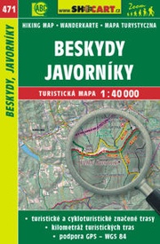 Wandelkaart 471 Beskydy, Javorníky | Shocart