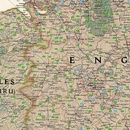 Wandkaart Engeland en Wales, antiek, 76 x 91 cm | National Geographic