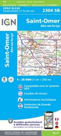 Wandelkaart - Topografische kaart 2304SB Aire-Sur-La-Lys, St-Omer | IGN - Institut Géographique National