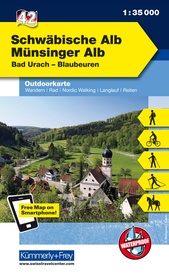 Wandelkaart 42 Outdoorkarte Schwäbische Alb Ost - Münsinger Alb, | Kümmerly & Frey