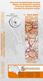 Wegenkaart - landkaart Provinciekaart Brussels Hoofdstedelijk Gewest - Vlaams Brabant | NGI - Nationaal Geografisch Instituut
