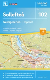 Wandelkaart - Topografische kaart 102 Sverigeserien Sollefteå | Norstedts