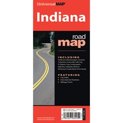 Wegenkaart - landkaart Indiana | Universal Map