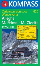 Wandelkaart 620 Monte Civetta - Monte Pelmo - Alleghe | Kompass