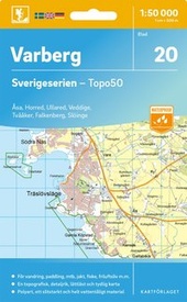 Topografische kaart - Wandelkaart 20 Sverigeserien Varberg | Norstedts