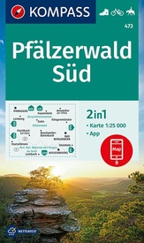 Wandelkaart 473 Pfälzerwald Süd | Kompass