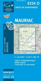 Wandelkaart - Topografische kaart 2334O SB - Serie Bleue Mauriac | IGN - Institut Géographique National