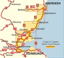 Fietskaart Coast and Castles North : Edinburgh - Aberdeen NND NSCR | Sustrans
