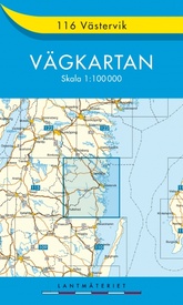 Wegenkaart - landkaart 116 Vägkartan Västervik | Lantmäteriet
