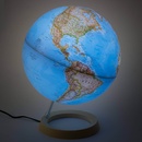 Wereldbol - Globe 17 Neon Classic ø 30 cm | Nederlandstalig | Met Verlichting | National Geographic
