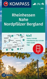 Wandelkaart 831 Rheinhessen - Nahe - Nordpfälzer Bergland | Kompass