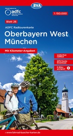 Fietskaart 26 ADFC Radtourenkarte Oberbayern West / München | BVA BikeMedia