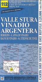 Wandelkaart 112 Valle Stura, Vinadio Argentera | IGC - Istituto Geografico Centrale