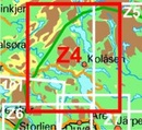 Wandelkaart Z4 Fjällkartan Skäckerfjällen - Kall | Lantmäteriet