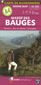 Wandelkaart A4 Massif des Bauges | Rando Editions