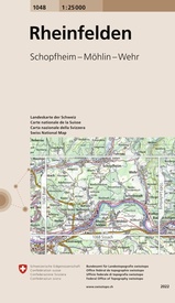 Wandelkaart - Topografische kaart 1048 Rheinfelden | Swisstopo