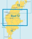Wandelkaart - Topografische kaart 12 Sverigeserien Mellersta Gotland midden | Norstedts
