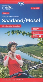 Fietskaart 19 ADFC Radtourenkarte Mosel Saarland | BVA BikeMedia