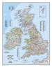 Wandkaart Britain and Ireland - Groot Brittannië en Ierland, 60 x 76 cm | National Geographic