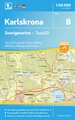 Wandelkaart - Topografische kaart 08 Sverigeserien Karlskrona | Norstedts