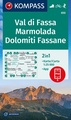 Wandelkaart 650 Val di Fassa Marmolada Dolomiti Fassane | Kompass