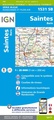 Wandelkaart - Topografische kaart 1531SB Saintes - Burie | IGN - Institut Géographique National