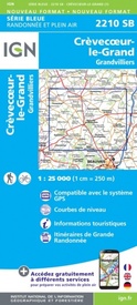 Wandelkaart - Topografische kaart 2210SB Crèvecoeur-le-Grand, Grandvilliers | IGN - Institut Géographique National