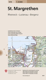 Wandelkaart - Topografische kaart 1076 St. Margrethen | Swisstopo