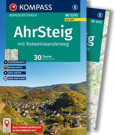 Wandelgids 5215 Kompass Wanderführer Premiumwanderweg Ahrsteig mit Rotweinwanderweg | Kompass