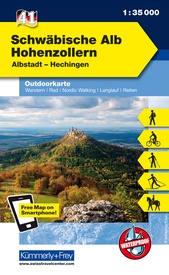 Wandelkaart 41 Outdoorkarte Schwäbische Alb West - Hohenzollern | Kümmerly & Frey