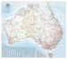 Wandkaart Australië - Australia super wall map, 137 x 120 cm | Hema Maps