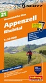 Mountainbikekaart 21 Appenzell / Rheintal MTB kaart | Hallwag