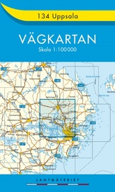 Wegenkaart - landkaart 134 Vägkartan Uppsala | Lantmäteriet