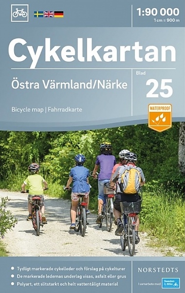 Fietskaart 25 Cykelkartan Östra Värmland - Närke - oost Varmland