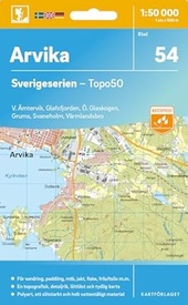 Topografische kaart - Wandelkaart 54 Sverigeserien Arvika | Norstedts