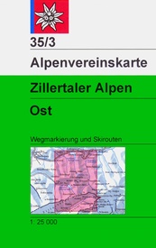 Wandelkaart 35/3 Alpenvereinskarte Zillertaler Alpen - Ost | Alpenverein