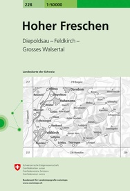 Wandelkaart - Topografische kaart 228 Hoher Freschen | Swisstopo