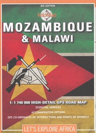 Wegenkaart - landkaart Mozambique & Malawi | Infomap