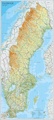 Wandkaart Zweden 55 x 123 cm | Norstedts