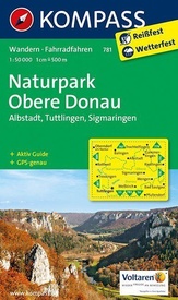 Wandelkaart 781 Naturpark Obere Donau | Kompass