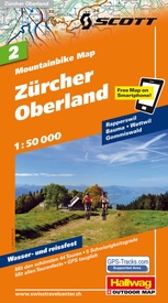 Mountainbikekaart 2 Zürcher Oberland MTB kaart | Hallwag