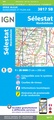 Wandelkaart - Topografische kaart 3817SB Sélestat - Marckolsheim | IGN - Institut Géographique National