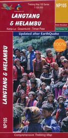 Wandelkaart NP105 Trekking map Langtang - Helambu | Himalayan Maphouse