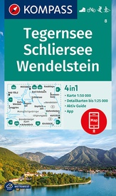 Wandelkaart 8 Tegernsee - Schliersee - Wendelstein | Kompass